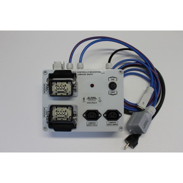 Microphone automatic exchange box for skeet
