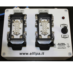 Quadro controllo lampada "microfono-aperto" per trap e skeet