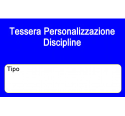 Tessera personalizzazione programmi